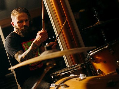 image of Garrett Yates of Bronson Arm about Drumming