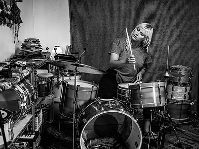 image of Amy Aileen Wood (Fiona Apple, Sharon Van Etten) about Drumming